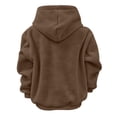 thumbnail image 4 of FUZHIQ Women's Fuzzy Pet Pouch Hoodie Cat Dog Carrier Sweatshirt Round Zipper Opening Kangaroo Pocket Plush Hooded Pullover for Small Pets, 4 of 6