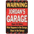 thumbnail image 1 of JORDAN'S Garage Warning Man Cave Wall Décor 8x8 x 12 Matte Finish Metal 108120030265, 1 of 1