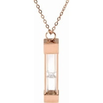 Urn Glass Hourglass Necklaces Cremation Pendant Necklace for Ashes Stainless Steel Chains Memorial Jewelry diy Rose Gold