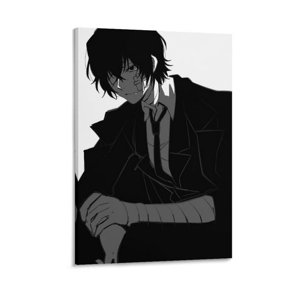 Bungou Stray Dogs Poster Dazai Osamu Print Photo Art Painting Canvas Poster Home Decorative Bedroom Modern Decor Posters Gifts 24x36inch(60x90cm)