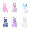 thumbnail image 5 of 10Pcs Doll Accessories Doll Clothes Princess Dress Hanging Skirt Dress Skirt 10Pcs (10Pcs In A Bag (The Style is Not Repeated)), 5 of 6