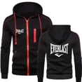 thumbnail image 2 of Nuevo EVERLAST, ropa deportiva de otoño e invierno para hombre, Sudadera con capucha sencilla a la moda con cremallera, chaqueta lisa, ropa deportiva estampada para hombre, top informal cálido, 2 of 5