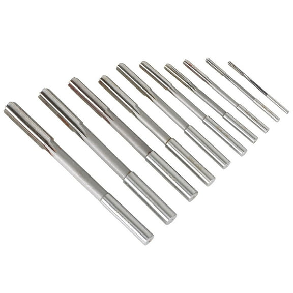 10Pcs Machine Reamer Set,HSS H7 Straight Flute Chucking Reamer Milling Cutter