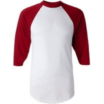 Men's Regular fit Two Tone 100% Ring-Spun Combed Cotton Raglan ¾ Sleeve Baseball T-Shirt.