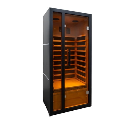 ALEKO Fully Assembled Expandable Indoor Spa Far Infrared 1 peron Sauna Oasis Black