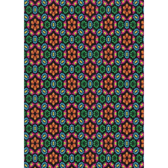 Ahgly Company Indoor Rectangle Patterned Forest Green Novelty Area Rugs, Swatch Sample
