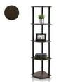 thumbnail image 3 of Furinno TURN-N-TUBE Wood 5 Tier Corner Display Rack in Dark Brown Grain/Black, 3 of 7