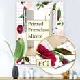 thumbnail image 5 of DESIGN ART Designart 'Pansies Cherries and Roses On Pink Dotted' Traditional Mirror - Frameless Printed Wall Mirror 27.6 in. wide x 39.4 in. high, 5 of 5