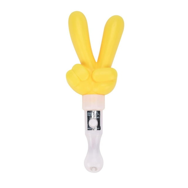 Bâtons Lumineux en Mousse à LED en Forme de Doigts en Vrac 3 Modes d'Éclairage Fournitures de Fête Jaune