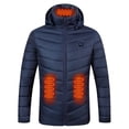 thumbnail image 3 of Dyfzdhu Heated Jacket Women Men Usb Charging Heating Winter Coats Graphene Long Sleeve Plus Size Down Jacket Blue, 3 of 9