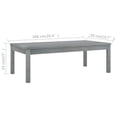 thumbnail image 6 of Charmma Coffee Table 39.4"x19.7"x13" Gray Solid Acacia Wood, 6 of 6