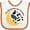 White and Orange, variant on Inktastic Cow Jumped over the Moon Boys or Girls Baby Bib