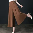 thumbnail image 5 of 2024 Nueva Falda Casual Adelgazante Holgada De Talle Alto De Campana Para Mujer Para Mujeres De Mediana Edad Largo De Nueve Puntos, 5 of 5