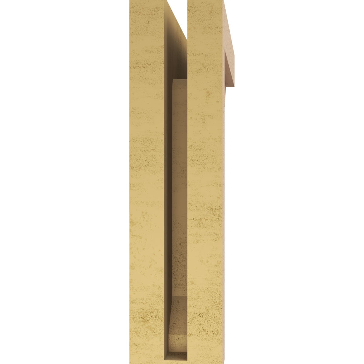 4"W x 16"D x 16"H Thin Sheridan Rough Cedar Woodgrain TimberThane Corbel, Primed Tan