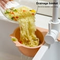 thumbnail image 3 of xinxixnxx Sink Drain Basket Anti Clogging Kitchen Debris Strainer Holder Draining Hanging Rack Multifunctional Washing Filter Drainer Orange Red, 3 of 6