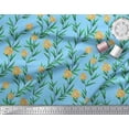 thumbnail image 2 of Soimoi Tissu Poly Georgette Feuilles et Imprimé Floral de Roses, Tissu au Mètre, 42 Pouces de Large, 2 of 3