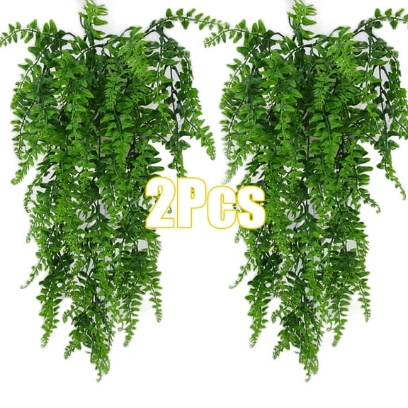 Zhaomeidaxi 2Pcs Artificial Hanging Vines for Fall Decor Home Decor Fake Plants Faux Greenery Ivy Garland Wall Decoration for Indoor & Outdoor