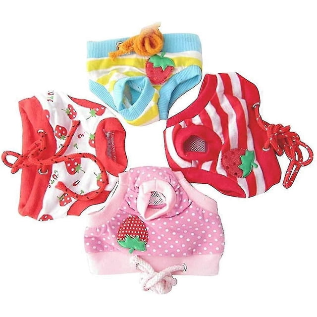Doggy Cats Panties Menstruation Sanitary Shorts Reusable Underwear 4pcs (l Waist