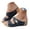 Black, variant on Pandaie Women Arch Support Slides Open Toe Wide Width Orthopedic Wedge Sandals Boho Comfortable Outdoor Beach Walking Shoes Black 6