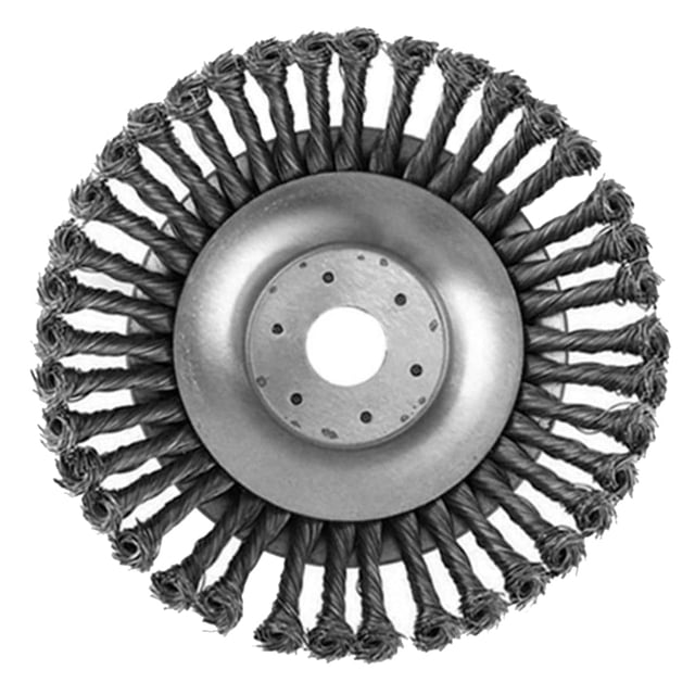 Cepillo profesional para juntas de malas hierbas, desbrozadora, desbrozadora, alambre de acero anudado, plateado, moderno, 150 mm
