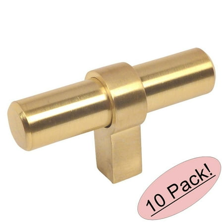 - Cosmas 181BB Brushed Brass Cabinet Bar Handle Pull Knob - 2-3/8