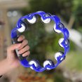 thumbnail image 6 of Tambourine for Adults Pleasant Jingle Sound Hand Cranked Bell Rings Metal Bell Sound Percussion Instruments Home School Party Supplies Double Jingles Tambourine for Classrooms Bands Orchestras, 6 of 7