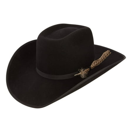 New Fur Felt - Resistol Cowboy Hat Mens Fur Felt Holt Black RWHOLTB-794207