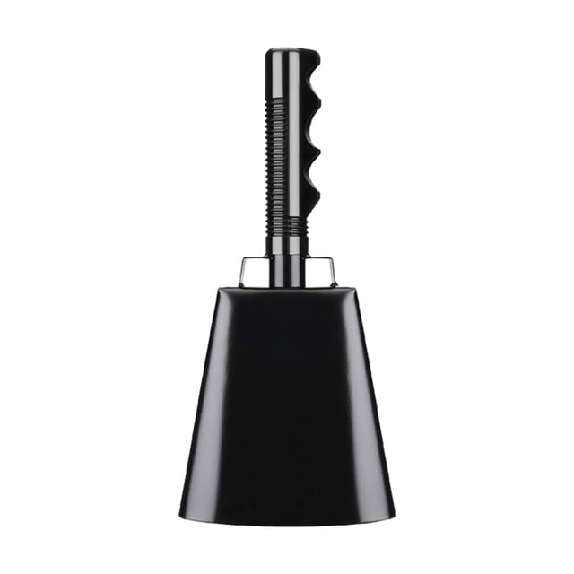 10 Inch Cowbell with Handle Noise Makers for Football Games Ranch Sports Events Party Concert Cow Bell Percussion Musical Instrument Iron Decorations School Hand Bells