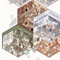 thumbnail image 3 of Pegatinas 3D Para La Casa Diy Pegatinas Diy Escena Crea Tu Propio Supermercado | Cafetería | Restaurante | Librería Fu N Pegatinas Con Divertidas Escenas De Dibujos Animados, 3 of 5