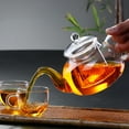 thumbnail image 4 of Tetera de vidrio de borosilicato de 400 ml, tetera de vapor para hervir té a alta temperatura, tetera con filtro para agua hirviendo., 4 of 5