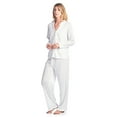 thumbnail image 2 of Casual Nights Women's Long Sleeve Floral Lace Trim Pajama Set, 2 of 2