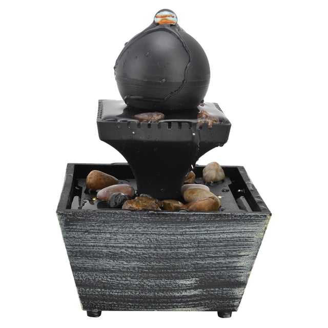 Tabletop Ball Fountain, Desktop Water Fountain Fashion 3V Compact For Bedroom For Office For Living Room