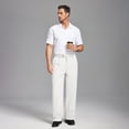 thumbnail image 4 of FEDTOSING Mens Cuffed Wide Leg Dress Pants Double Pleated Casual Work Slacks, 4 of 6