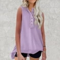 thumbnail image 2 of loopsun Plus Size Tops for Womens,Womens Summer Tops,Women's Fashion Casual Solid Color Loose Women's Sleeveless Round Neck Pullover T-Shirt Round Neck Top Purple M, 2 of 5