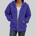 thumbnail image 4 of UngA Women's Zip Up Hoodie Oversized Fall Fashion 2025 Casual Trendy Hooded Sweatshirt Winter Jackets Womens Hoodie (Dark Purple,XXL), 4 of 7