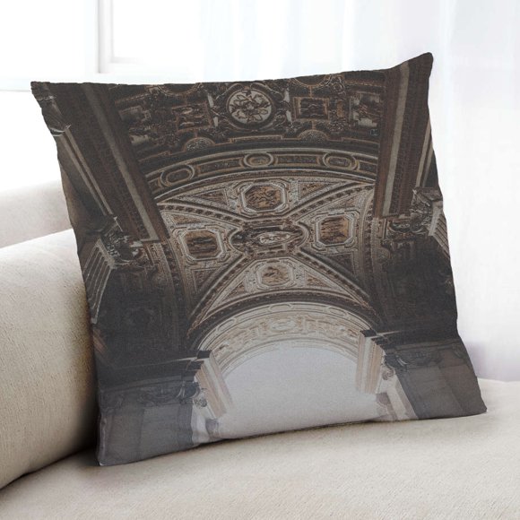 Ahgly Company Sites St Peters Basilica Indoor Throw Pillow, 18 inch by 18 inch