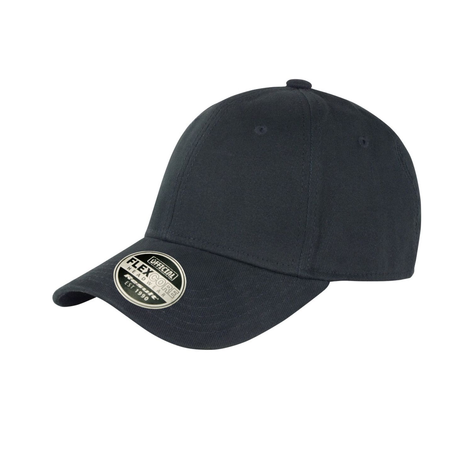 Yupoong Flexfit Mens /Womens  210 Fitted Flat Peak  /Baseball Cap / Black Yupoong Flexfit Mens /Womens 210 Fitted Flat Peak /Baseball  main image 2