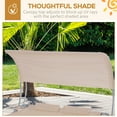 thumbnail image 4 of Outsunny 79" Outdoor Lounge Chair with Canopy w/ Pillow and Wheels, Sand, 4 of 10