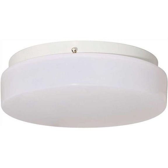 LiteCo FD311 11 in. Round LED Flush Mount Ceiling Fixture, White