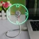 thumbnail image 1 of Ventilador de reloj USB mini, reloj LED de cuello de cisne flexible, ventilador USB con pantalla de tiempo, ventilador para PC, computadoras de escritorio-, 1 of 5