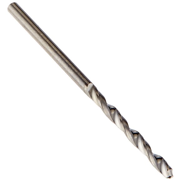 Micro 100 DR-062-2 Jobber Length Drill, 118Â° Point Angle, 1/16" Dia, 3/4" Flute Length, 1/16" Shank Dia, 1-1/2" OAL, Uncoated
