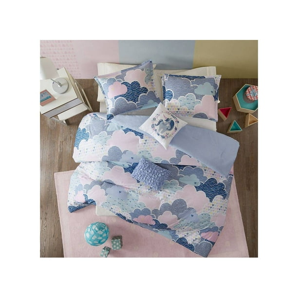 Urban Habitat Kids Euphoria 100 Cotton Ultra Soft 5 Piece Printed Comforter Set Full Queen Blue Com Urban Habitat Kids Euphoria 100 Cotton, Urban Habitat Shark Bedding Full