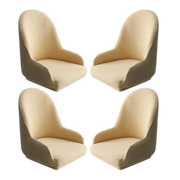 Cubierta de Silla de Comedor Baoblaze 1 Pieza Protectoras Reutilizables para Decoración de Café Ligero beige