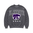 thumbnail image 5 of Women's Gameday Couture Charcoal Kansas State Wildcats Oversized Rising Stars Premium Fleece Drop Shoulder Sweatshirt, 5 of 5