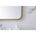 thumbnail image 4 of Soft corner metal rectangular mirror 27x40 inch in Brass, 4 of 5