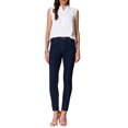 thumbnail image 2 of INSPIRAR CHIC Top sin mangas de verano con volantes para mujer, cuello alto, botones, tops casuales M Blanco, 2 of 6