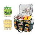 thumbnail image 2 of FORMRS Insulated Cooler Bag 24 Cans Capacity Soft Leakproof Lunch Box with Side Pockets, Pink Oranges, 2 of 7
