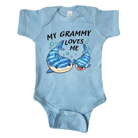 

Inktastic My Grammy Loves Me- whale shark Gift Baby Boy or Baby Girl Bodysuit