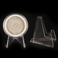 thumbnail image 4 of MYG 2pcs Acrylic Commemorative Coin Display Stand Transparent Triangle Display Stand, 4 of 9