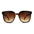 thumbnail image 1 of Womens Metal Brow Line Inset Lens Horn Rim Fashion Sunglasses Tortoise Brown, 1 of 5